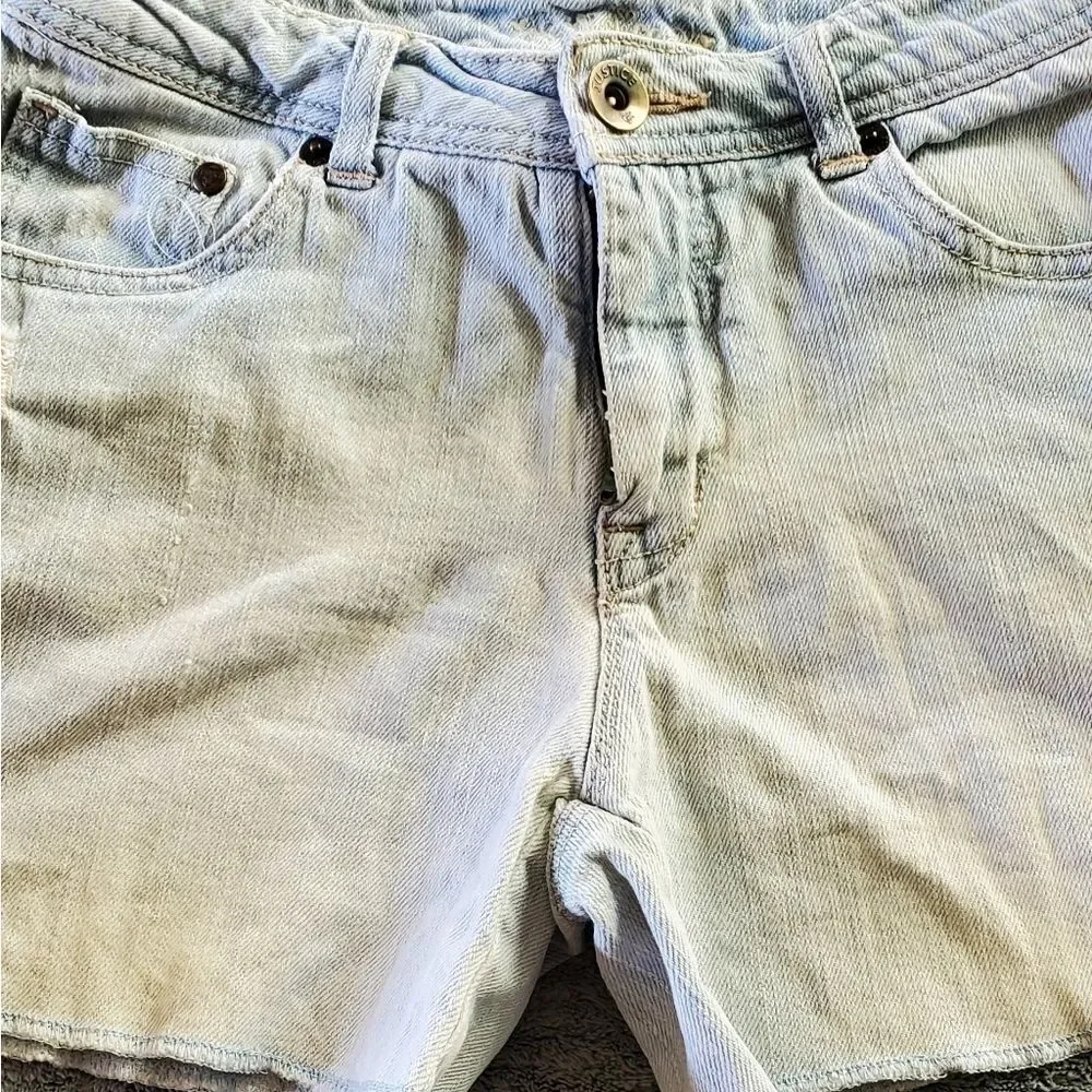 Justice Girls Light Blue Denim Jean Shorts Size 12